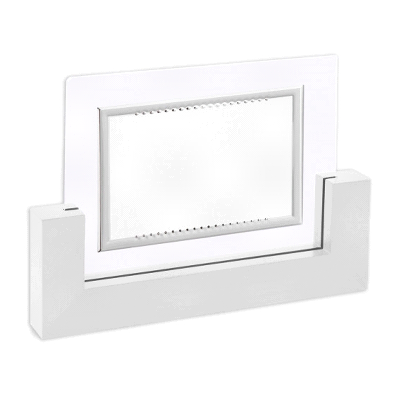PLACA CONMEMORATIVA CRISTALY MADERA BLANCA