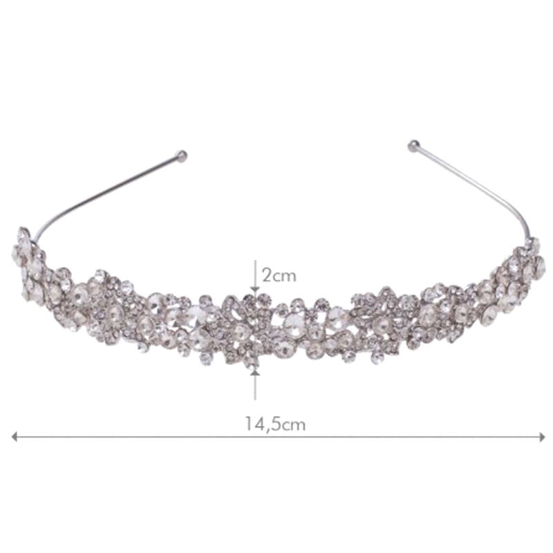DIADEMA NOVIA IRISH PLATA