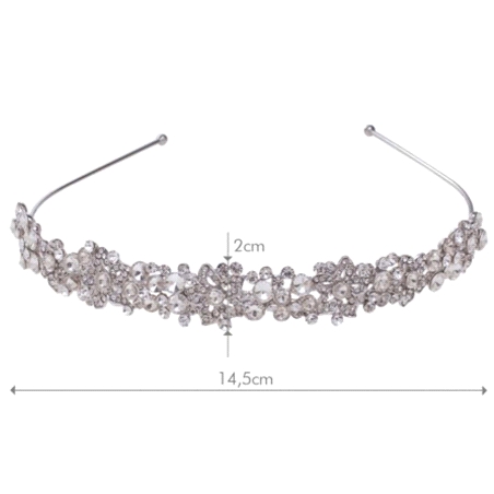DIADEMA NOVIA IRISH PLATA