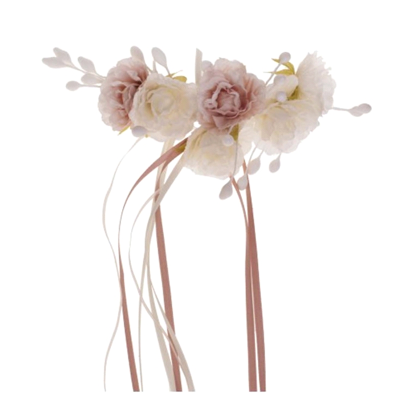 TOCADO NOVIA ATHENA MARFIL/ROSA
