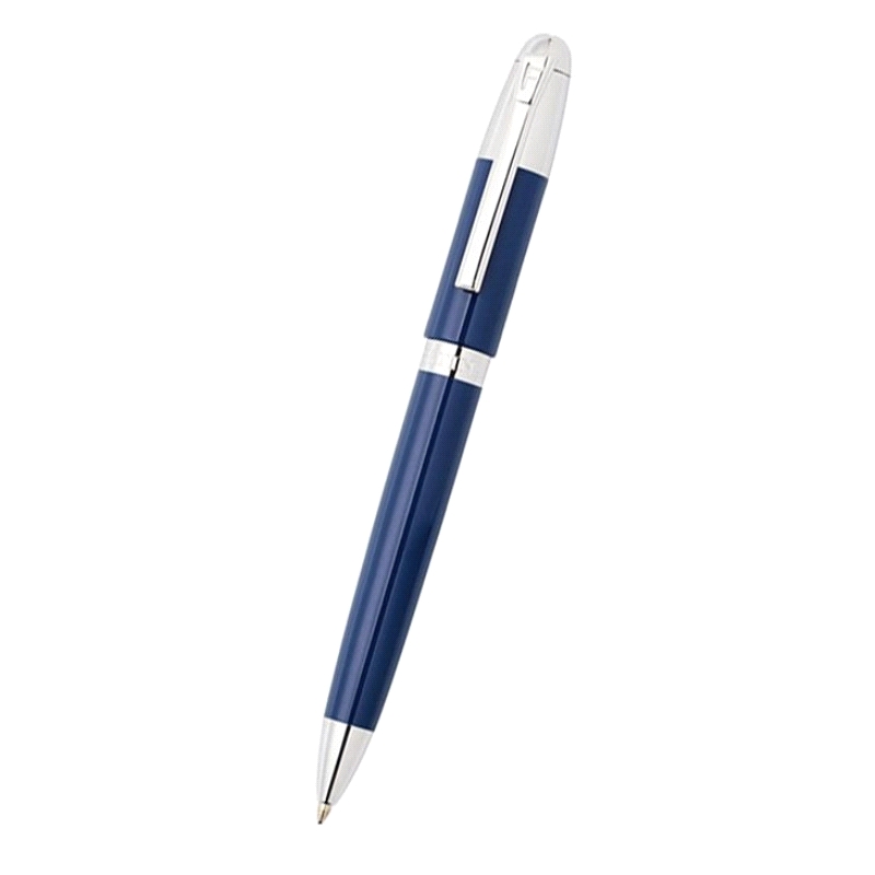 BOLIGRAFO CLASICO  CROMADO AZUL