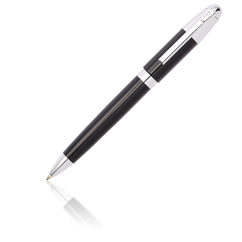 BOLIGRAFO CLASICO  CROMADO NEGRO