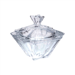 BOMBONERA CRISTAL ADORNO FLOR 13X12X11CM