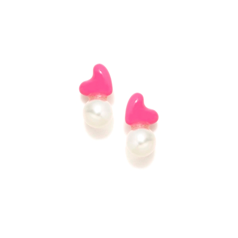 PENDIENTES PLATA AGATHA RUIZ DE LA PRADA TU Y YO KOONS ROSA