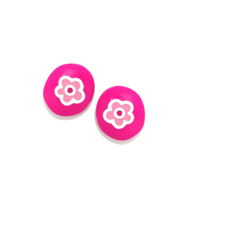 PENDIENTES PLATA AGATHA RUIZ DE LA PRADA FUN FUCSIA FLOR