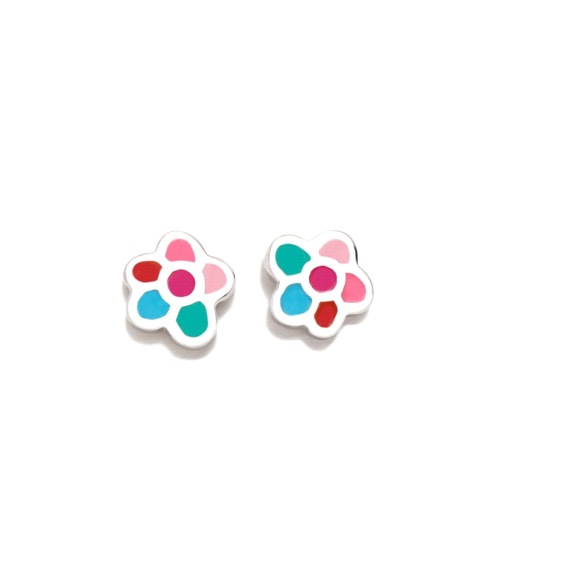 PENDIENTES PLATA AGATHA RUIZ DE LA PRADA FLOR MULTICOLOR NEW BEB?