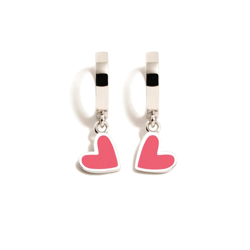 PENDIENTES PLATA AGATHA RUIZ DE LA PRADA CORAZON CORAL BEACH