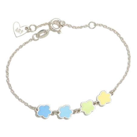 PULSERA PLATA AGATHA RUIZ DE LA PRADA SUPERAGATHA PASTEL 3 FLORES