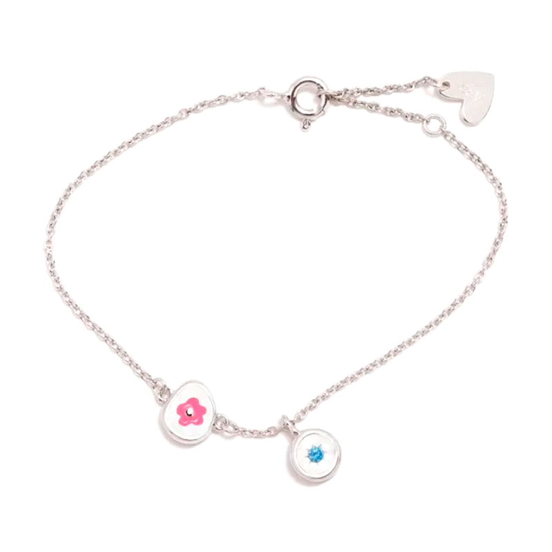 PULSERA PLATA AGATHA RUIZ DE LA PRADA DIDO FLOR Y PIEDRA