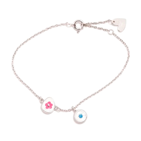 PULSERA PLATA AGATHA RUIZ DE LA PRADA DIDO FLOR Y PIEDRA