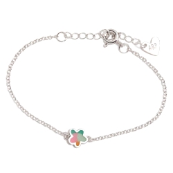 PULSERA PLATA AGATHA RUIZ DE LA PRADA FLOR AQUA PASTELES