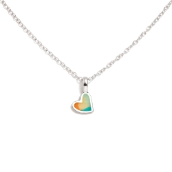 GARGANTILLA PLATA AGATHA RUIZ DE LA PRADA CORAZON AQUA VERDES                                       