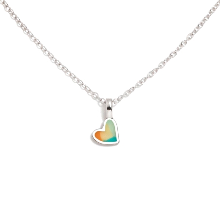 GARGANTILLA PLATA AGATHA RUIZ DE LA PRADA CORAZON AQUA VERDES                                       