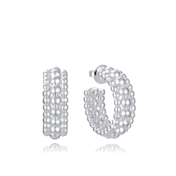 PENDIENTES VICEROY SEÑORA ACERO CHAPADO PLATA COLECCION LAURA ESCANES                               