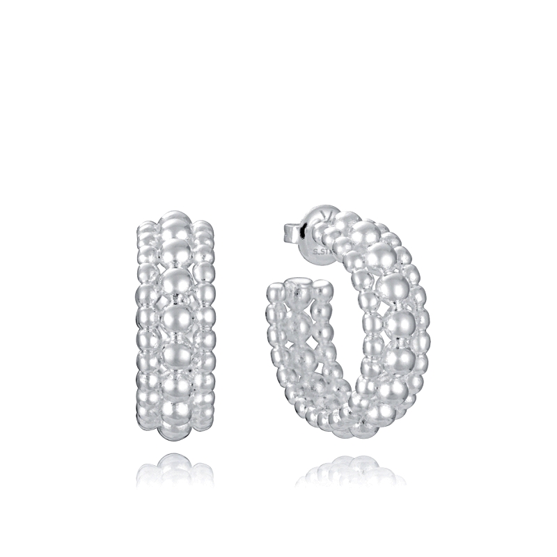 PENDIENTES VICEROY SEÑORA ACERO CHAPADO PLATA COLECCION LAURA ESCANES                               