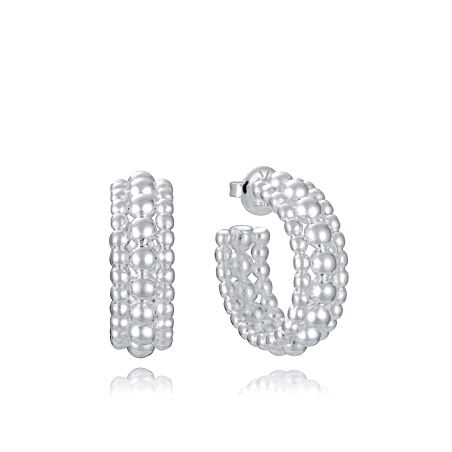 PENDIENTES VICEROY SEÑORA ACERO CHAPADO PLATA COLECCION LAURA ESCANES                               