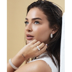 PENDIENTES VICEROY SEÑORA ACERO CHAPADO PLATA COLECCION LAURA ESCANES                                2