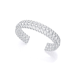 PULSERA VICEROY ACERO CHAPADO PLATA ANCHO COLECCION LAURA ESCANES                                   
