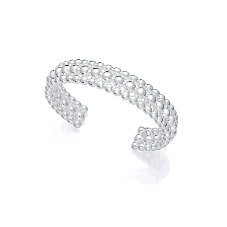 PULSERA VICEROY ACERO CHAPADO PLATA ANCHO COLECCION LAURA ESCANES                                   
