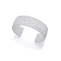PULSERA VICEROY ACERO CHAPADO PLATA ANCHA COLECCION LAURA ESCANES                                   