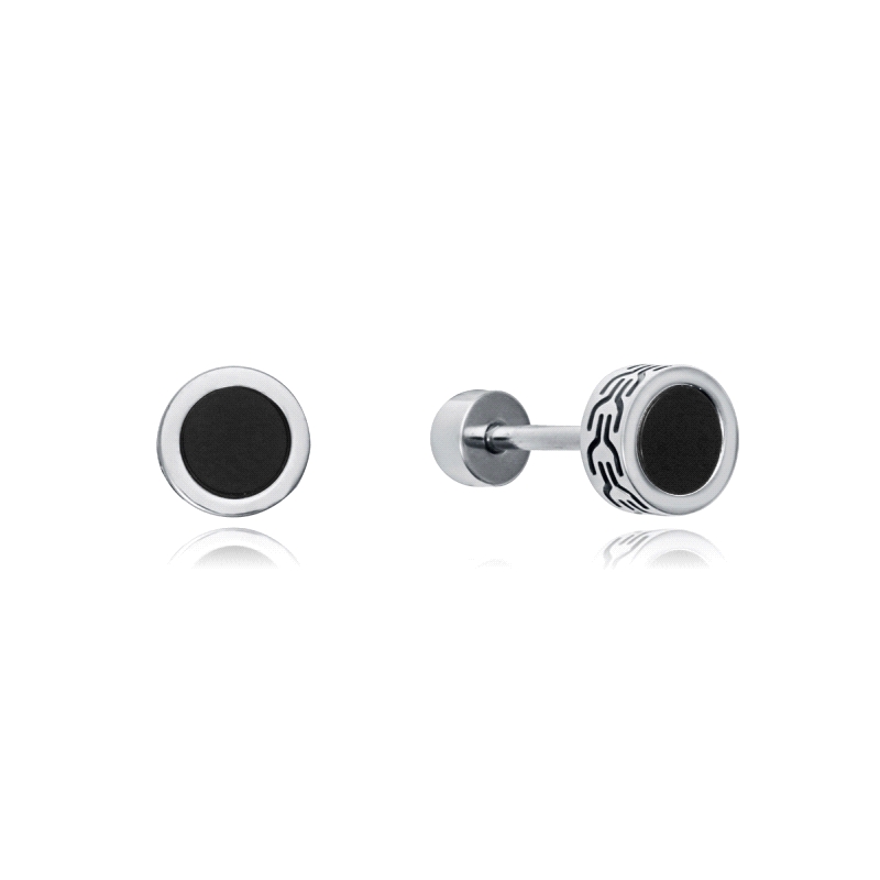 PENDIENTES VICEROY CABALLERO ACERO Y PIEDRA NEGRA 14215E01010                                       
