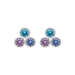 PENDIENTES PLATA VICTORIA CRUZ BOM DIA CRISTAL MULTICOLOR A5259-MHT                                 