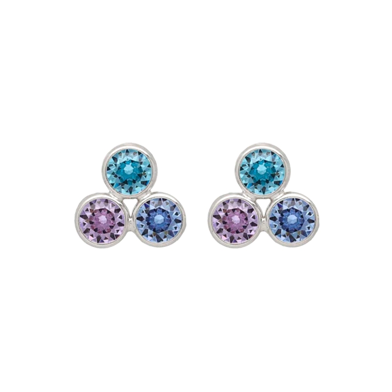 PENDIENTES PLATA VICTORIA CRUZ BOM DIA CRISTAL MULTICOLOR A5259-MHT                                 