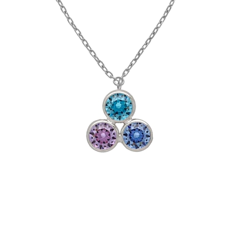 GARGANTILLA PLATA VICTORIA CRUZ BOM DIA CRISTAL MULTICOLOR A5263-MHG                                