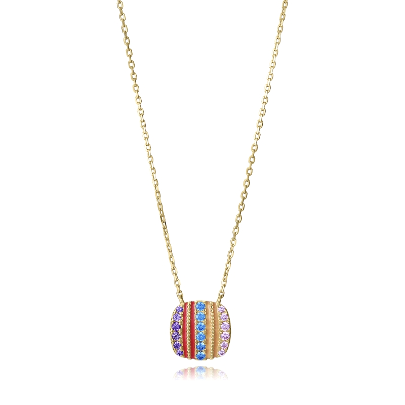 GARGANTILLA VICEROY SEÑORA PLATA BAÑO ORO CIRCONITAS 15131C100-39                                   