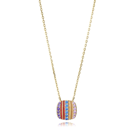 GARGANTILLA VICEROY SEÑORA PLATA BAÑO ORO CIRCONITAS 15131C100-39                                   