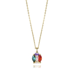 GARGANTILLA VICEROY SEÑORA PLATA BAÑO ORO CIRCONITAS 15132C100-39                                   