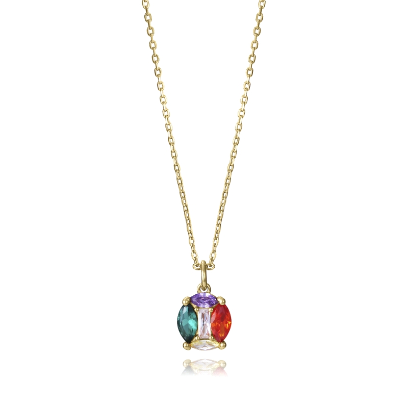 GARGANTILLA VICEROY SEÑORA PLATA BAÑO ORO CIRCONITAS 15132C100-39                                   