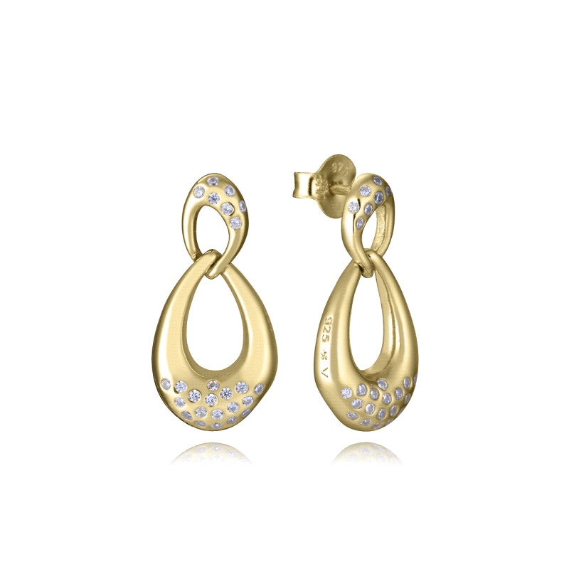 PENDIENTES VICEROY SEÑORA PLATA BAÑO ORO CIRCONITAS 2347E100-30                                     