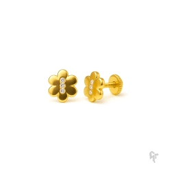 pendientes de oro con rosca