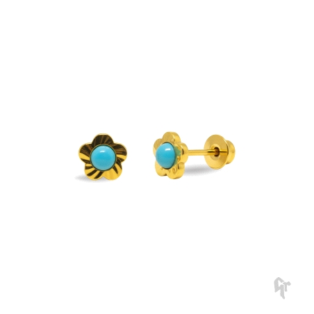 Pendientes rosaca oro 18k