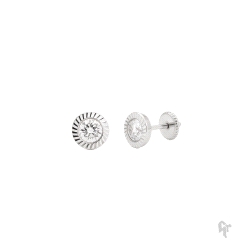 Pendientes de bebé en oro blanco 18k                                                                
