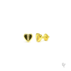 Pendiente oro bebe corazón 18k                                                                      