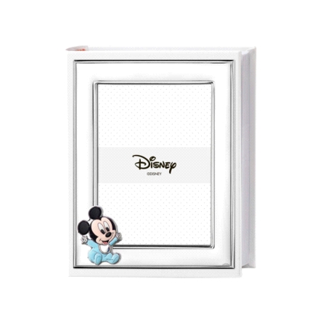 ALBUM BEBÉ PORTAFOTOS BILAMINADO PLATA MICKEY MOUSE                                                 