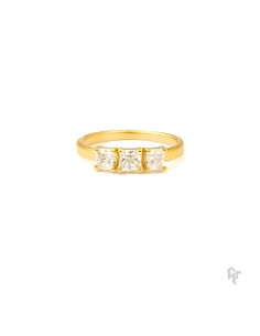 ANILLO ORO 18KT 3 CIRCONITAS TALLA 11                                                               