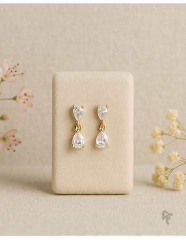 Pendientes largos Oro 18k
