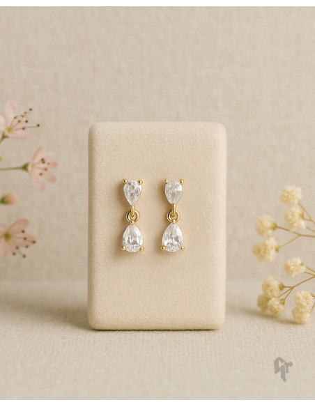 Pendientes largos Oro 18k