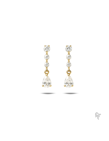 Pendientes de Oro18k Circonitas
