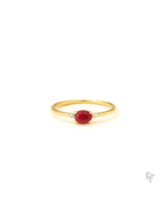 ANILLO ORO Y RUBÍ
