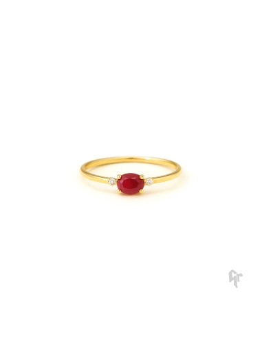 ANILLO ORO Y RUBÍ