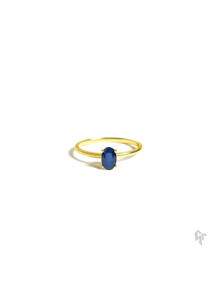 ANILLO ORO Y ZAFIRO
