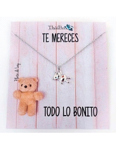 GARGANTILLA THAIBA PLATA OSITO PELUCHE                                                              