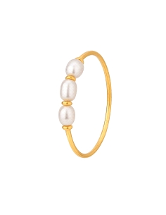 SORTIJA DE ORO Y PERLAS Nº18