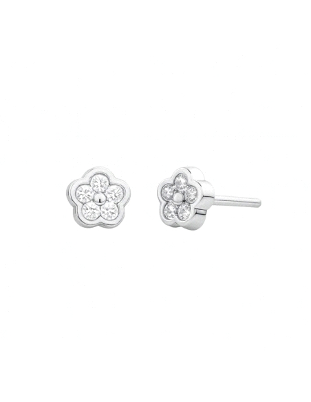 PENDIENTES ORO BLANCO