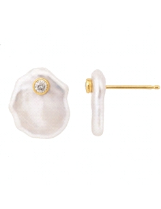 PERLAS BARROCAS MONTADAS EN ORO DE 18K. MEDIDAS: 22 MM APROX.