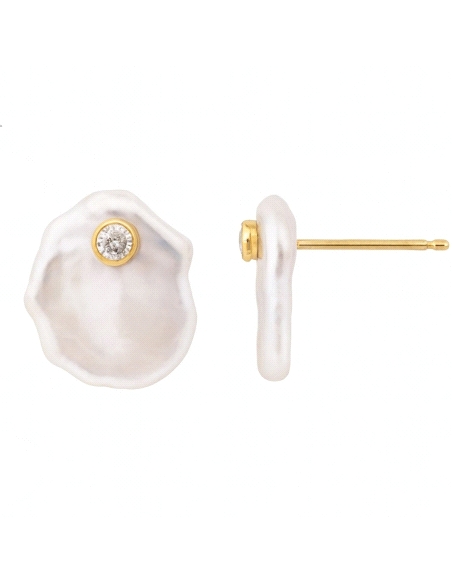 PERLAS BARROCAS MONTADAS EN ORO DE 18K. MEDIDAS: 22 MM APROX.